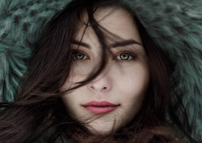 woman in hood